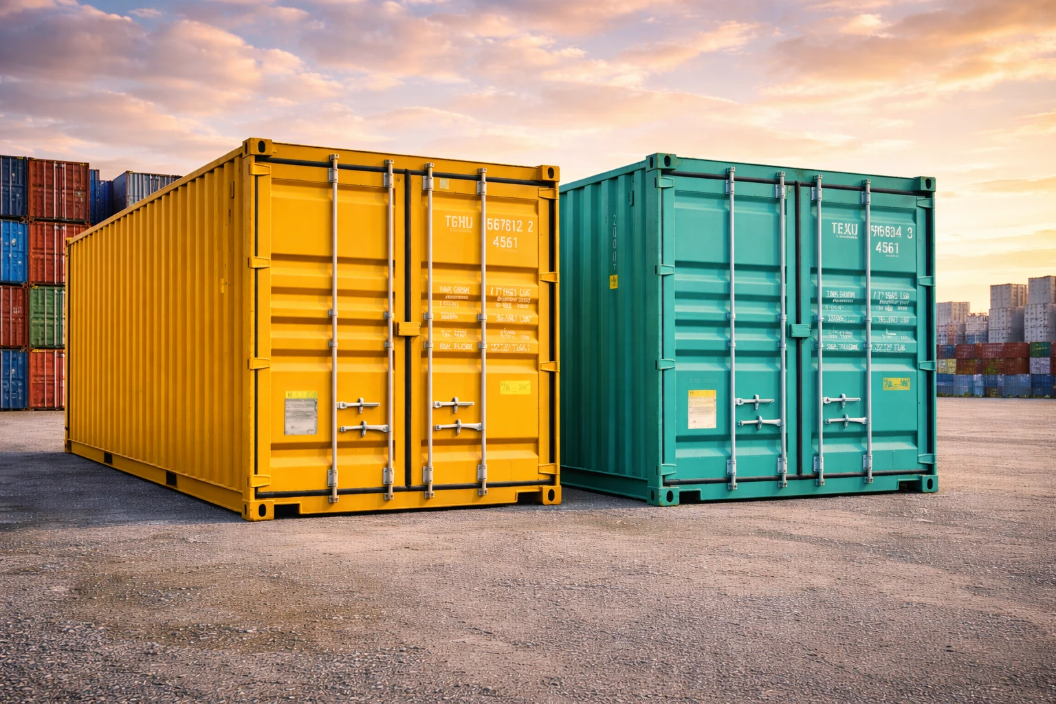 Kaksi merikonttia vierekkäin